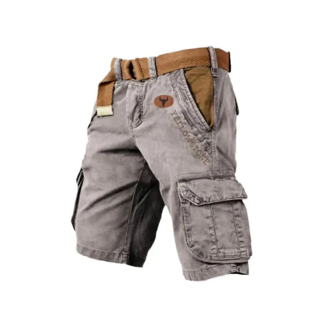 Short cargo homme décontracté, coupe moderne et multiples poches fonctionnelles et stylées.