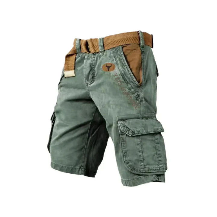 Short cargo homme robuste, idéal pour le travail ou l'aventure, offrant confort et fonctionnalité.