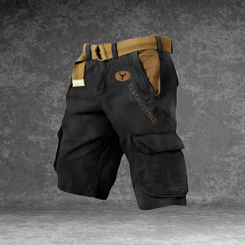 Short cargo homme avec multiples poches pratiques, parfait pour le voyage et les vacances d'été.