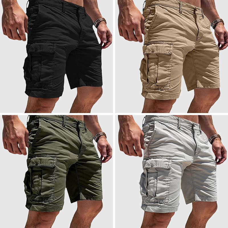 Short homme cargo d'été, style casual et confortable, avec poches pour un usage quotidien et loisirs.