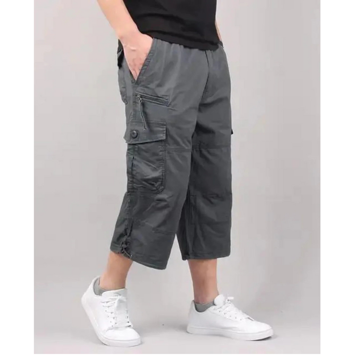 "Short cargo homme léger, coton, poches pratiques, couleur camouflage, coupe longue, idéal pour l'été et les sorties urbaines