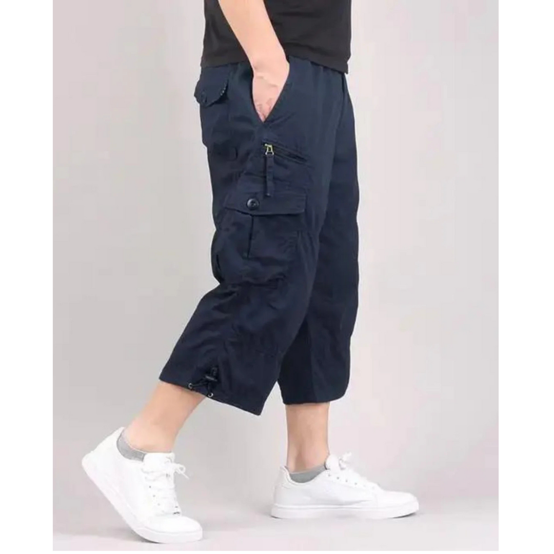"Short cargo homme léger, coton, poches pratiques, couleur camouflage, coupe longue, idéal pour l'été et les sorties urbaines