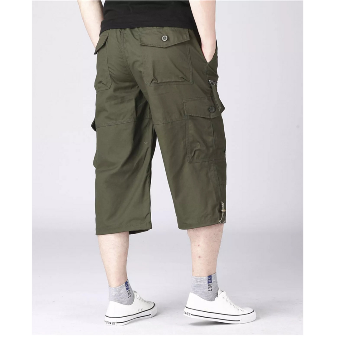 "Short cargo homme léger, coton, poches pratiques, couleur camouflage, coupe longue, idéal pour l'été et les sorties urbaines