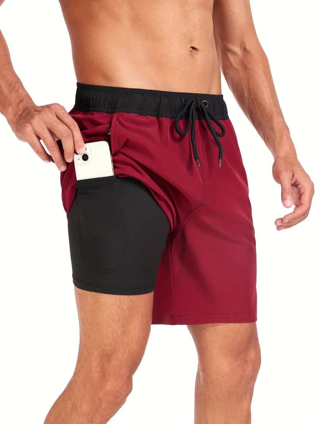 Short de bain athlétique pour homme, séchage ultra-rapide. Idéal plage, piscine et sports nautiques en été.