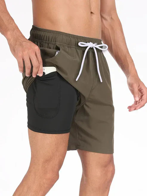 Short athlétique homme pour le sport. Tissu léger et séchage rapide, parfait pour la course et activités estivales.