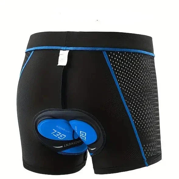 "Short de cyclisme noir, coussin Gel 3D, système Quick-Dry, design ergonomique pour haute performance et confort."