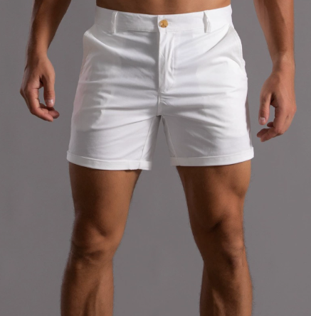 Short d'été confortable pour homme, léger et respirant, couleur sable, coupe décontractée pour un style estival polyvalent.