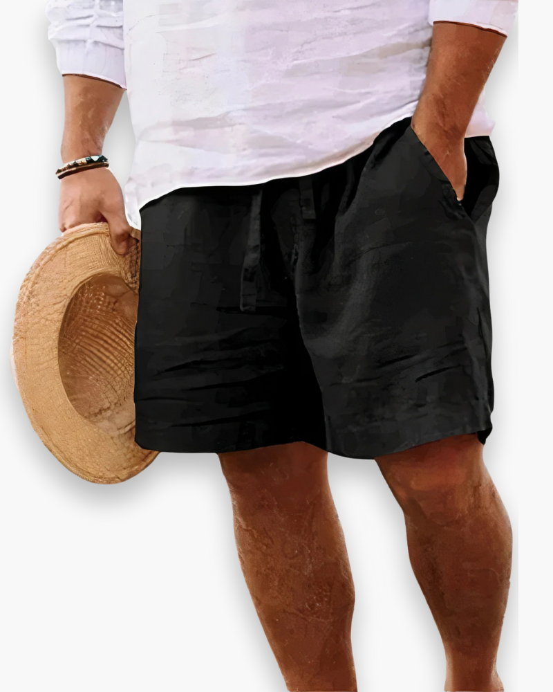 "Short homme été respirant et léger, coupe décontractée, coloris bleu marin, idéal pour journées chaudes et activités estival