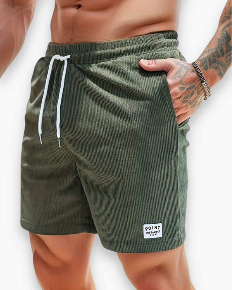 Shorts décontractés hommes d'été, tissu doux, coupe relax, légers et respirants, idéals pour la plage et sorties.