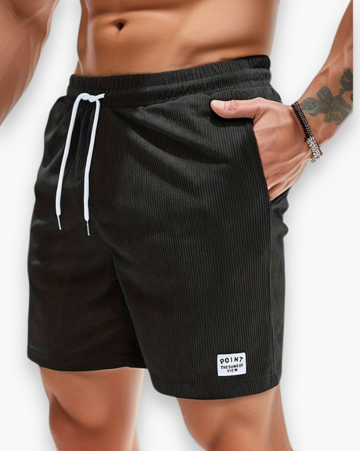 Shorts décontractés hommes d'été, tissu doux, coupe relax, légers et respirants, idéals pour la plage et sorties.