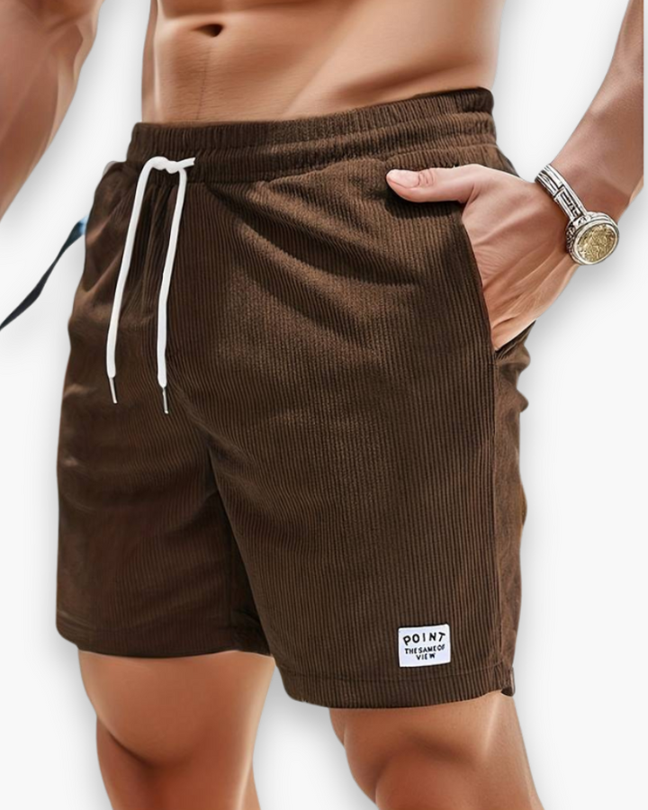 Shorts décontractés hommes d'été, tissu doux, coupe relax, légers et respirants, idéals pour la plage et sorties.