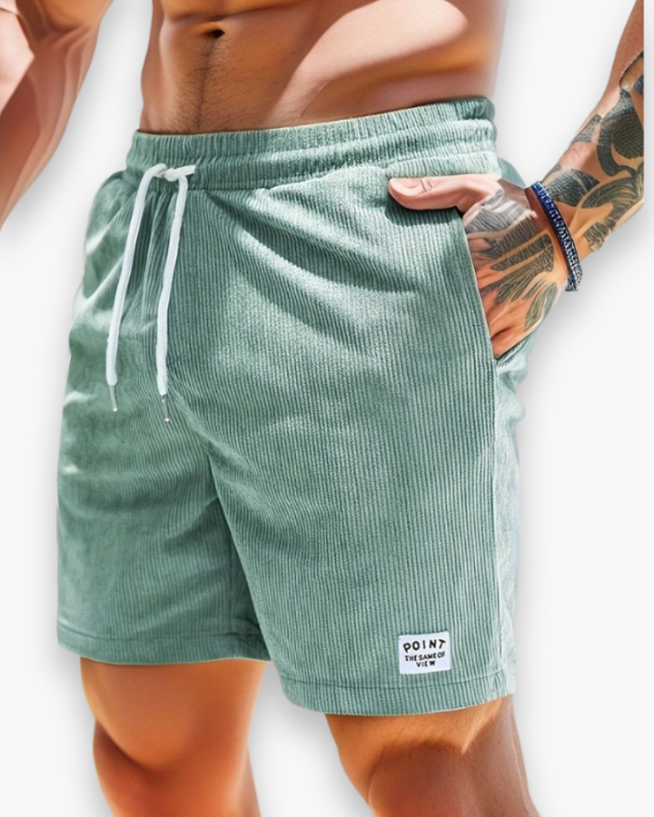 Shorts décontractés hommes d'été, tissu doux, coupe relax, légers et respirants, idéals pour la plage et sorties.