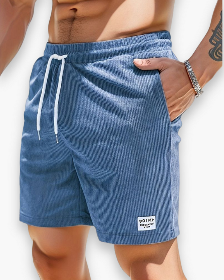Shorts décontractés hommes d'été, tissu doux, coupe relax, légers et respirants, idéals pour la plage et sorties.