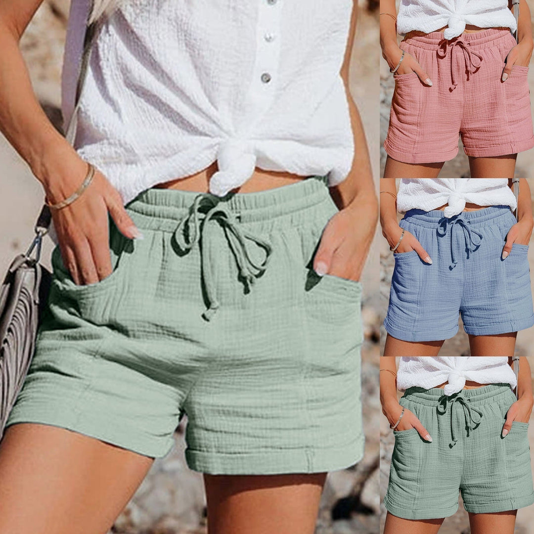 Shorts femme en coton, coupe élégante et confortable.  Idéal été.