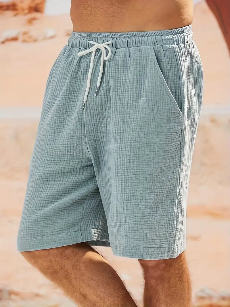 Shorts homme décontractés été, tissu respirant, coupe ample, disponibles en couleurs tendance pour activités extérieures.