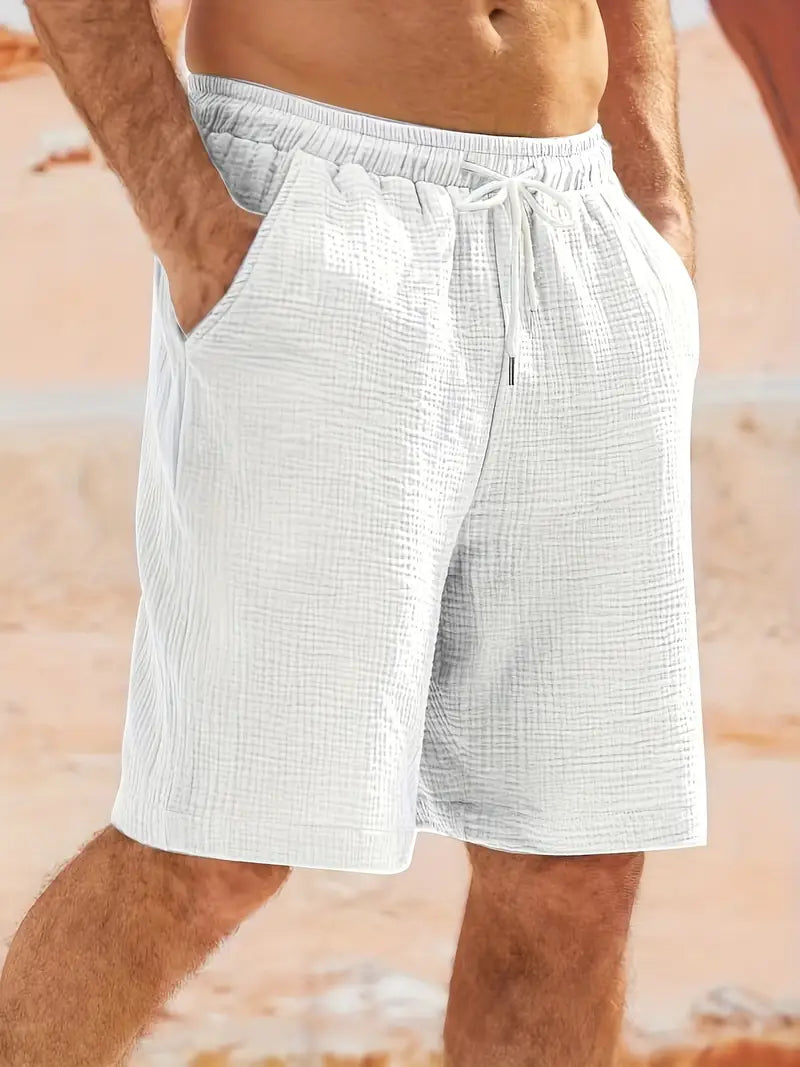 Shorts homme décontractés été, tissu respirant, coupe ample, disponibles en couleurs tendance pour activités extérieures.