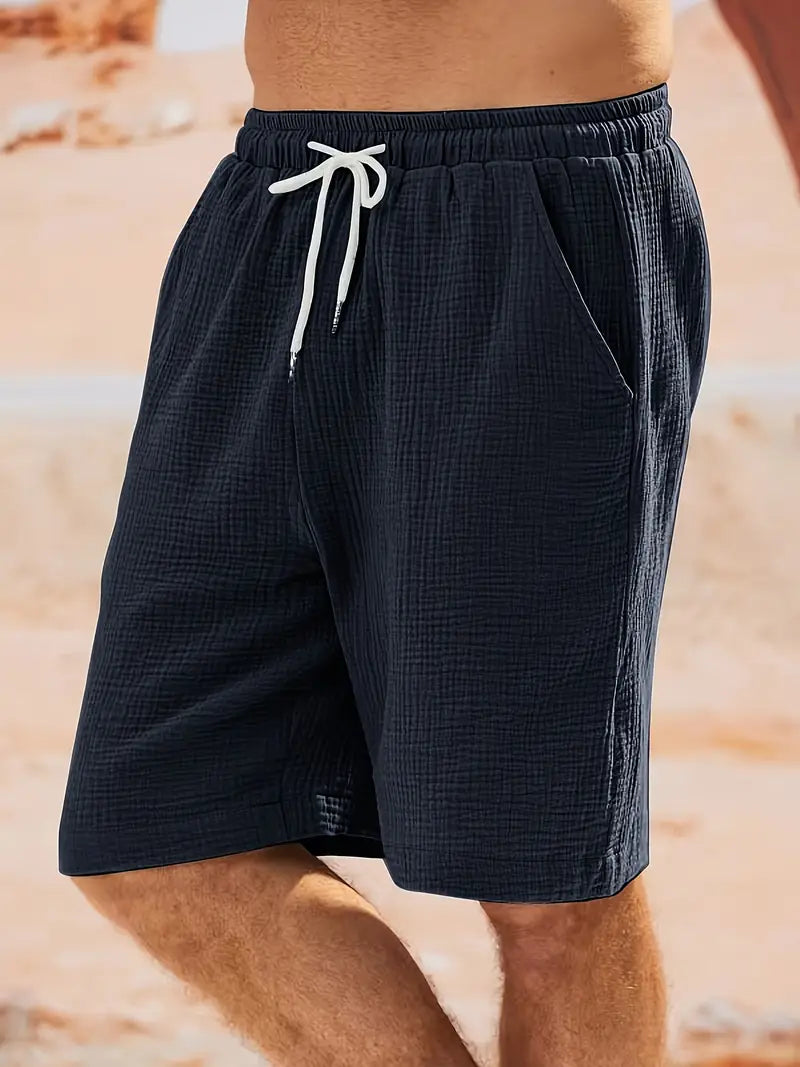 Shorts homme décontractés été, tissu respirant, coupe ample, disponibles en couleurs tendance pour activités extérieures.