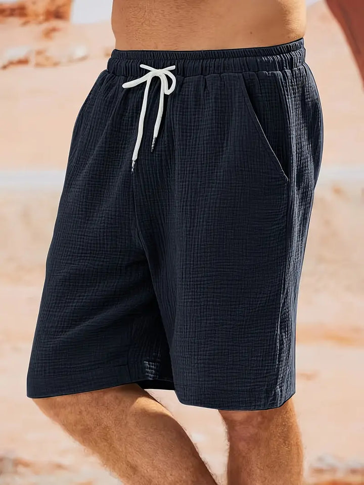 Shorts homme décontractés été, tissu respirant, coupe ample, disponibles en couleurs tendance pour activités extérieures.