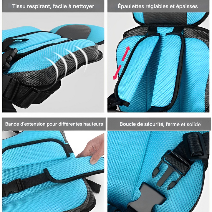 Siège auto enfant léger, sécurisé, ajustable. Confort optimal pour les voyages.