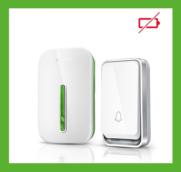 Sonnette intelligente sans fil, sans batterie, imperméable. Installation facile.  Design moderne et résistant.