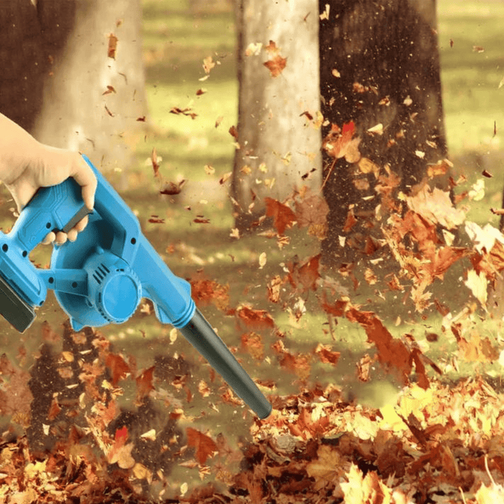 Souffleur-aspirateur sans fil 2-en-1.  Léger, ergonomique, nettoyage jardin facile.