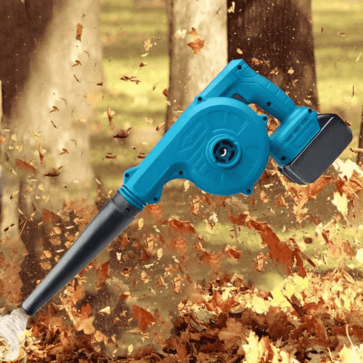 Souffleur-aspirateur sans fil 2-en-1.  Léger, ergonomique, nettoyage jardin facile.