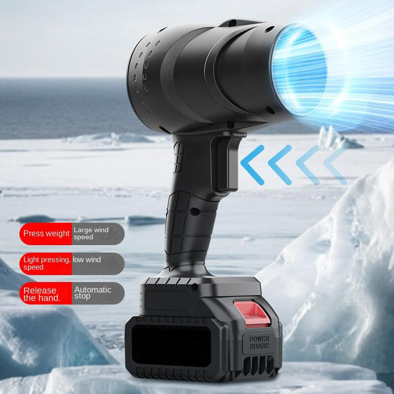 "Souffleur d'air haute pression compact, nettoyage efficace, design ergonomique léger idéal extérieur et intérieur."
