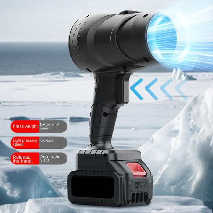 "Souffleur d'air haute pression compact, nettoyage efficace, design ergonomique léger idéal extérieur et intérieur."