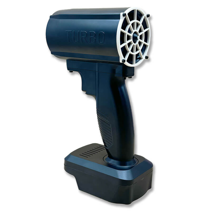 "Souffleur d'air haute pression compact, nettoyage efficace, design ergonomique léger idéal extérieur et intérieur."