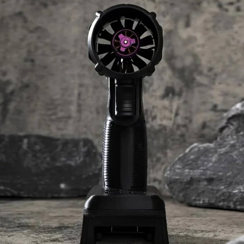 "Souffleur d'air haute pression compact, nettoyage efficace, design ergonomique léger idéal extérieur et intérieur."