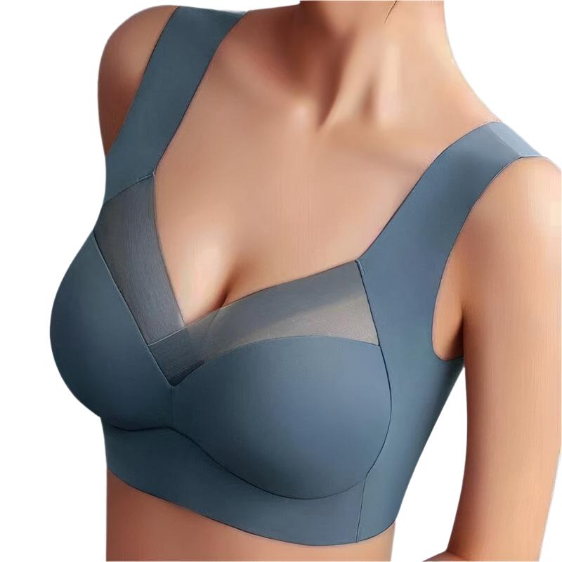 Soutien-gorge sans couture gris pour confort et maintien, élégant sans irritation, disponible en plusieurs tailles et couleur