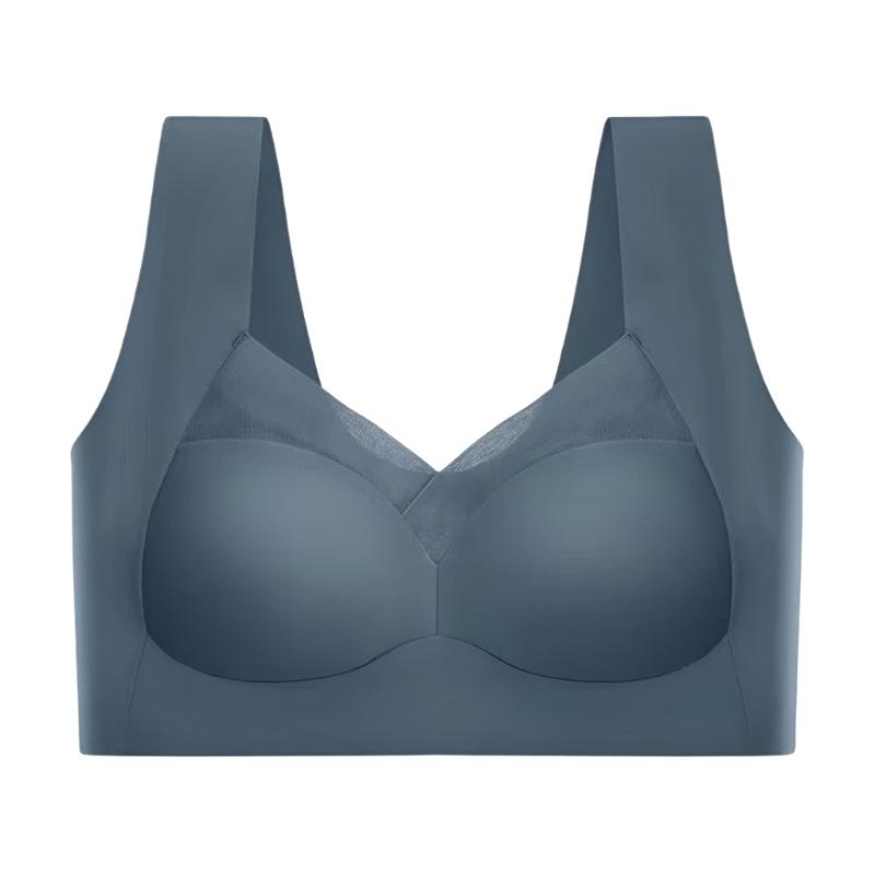 Soutien-gorge sans couture gris pour confort et maintien, élégant sans irritation, disponible en plusieurs tailles et couleur