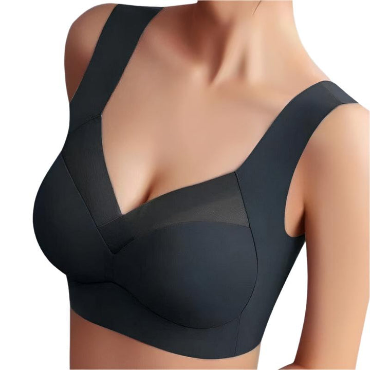Soutien-gorge sans couture gris pour confort et maintien, élégant sans irritation, disponible en plusieurs tailles et couleur