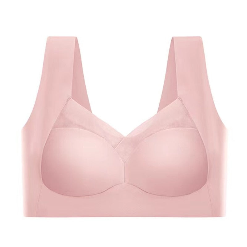 Soutien-gorge femme sans coutures, forme lisse et confortable, lingerie invisible sous tout vêtement.