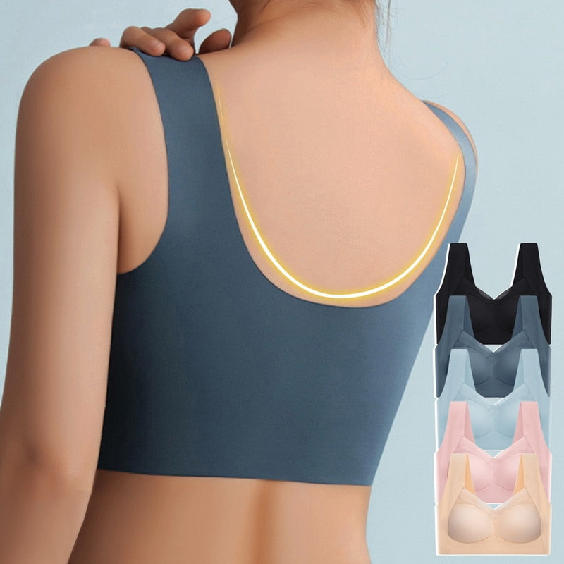 Lingerie femme confortable, soutien-gorge maintien bien-être, sans coutures pour usage quotidien.