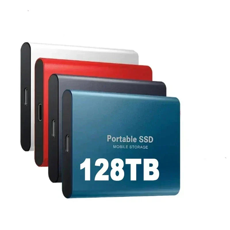 SSD externe portable, haute vitesse. Stockage rapide et fiable pour photos, vidéos et documents. Design compact et robuste.