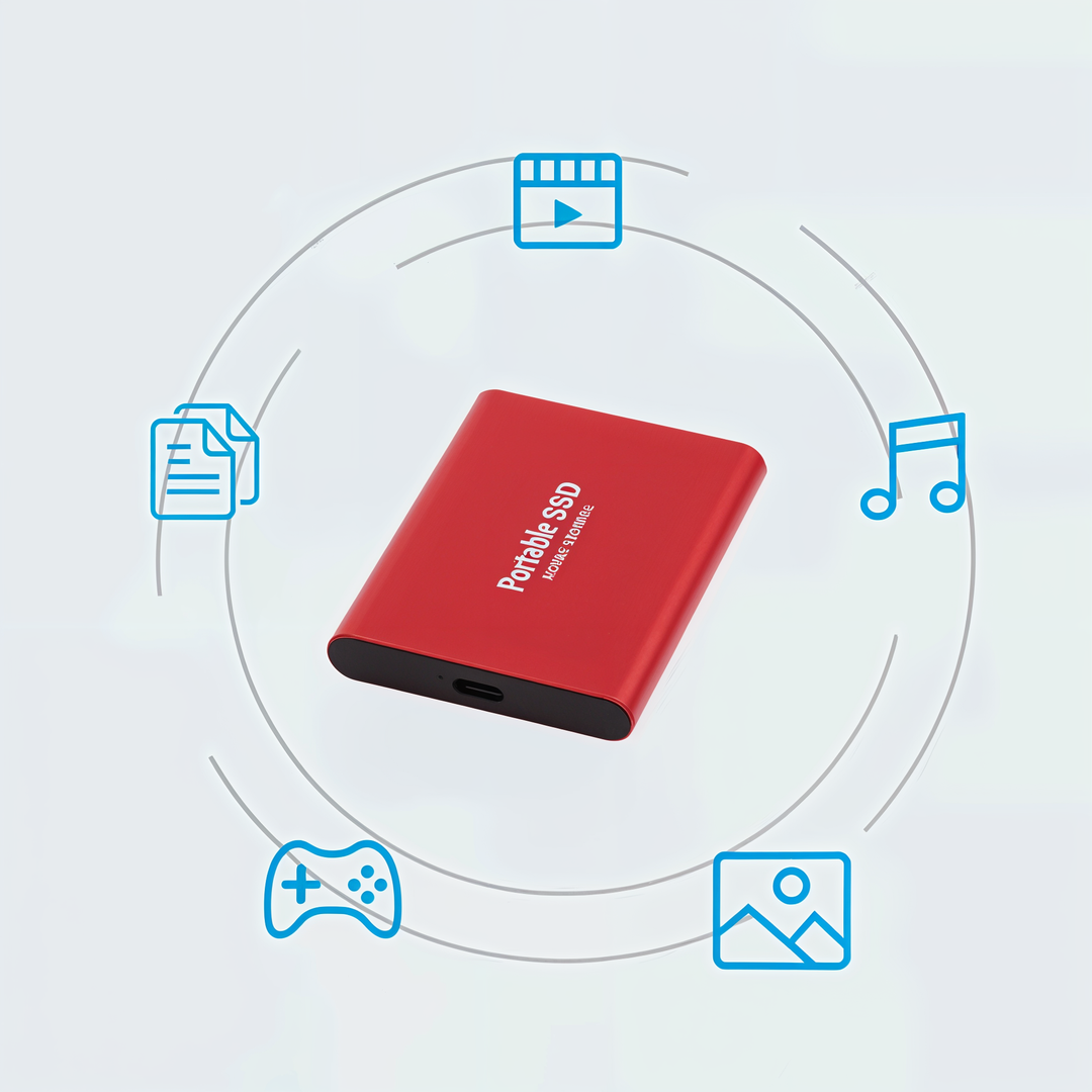 SSD externe rapide, stockage puissant. Design compact et élégant.  Transferts rapides, idéal pour les pros.