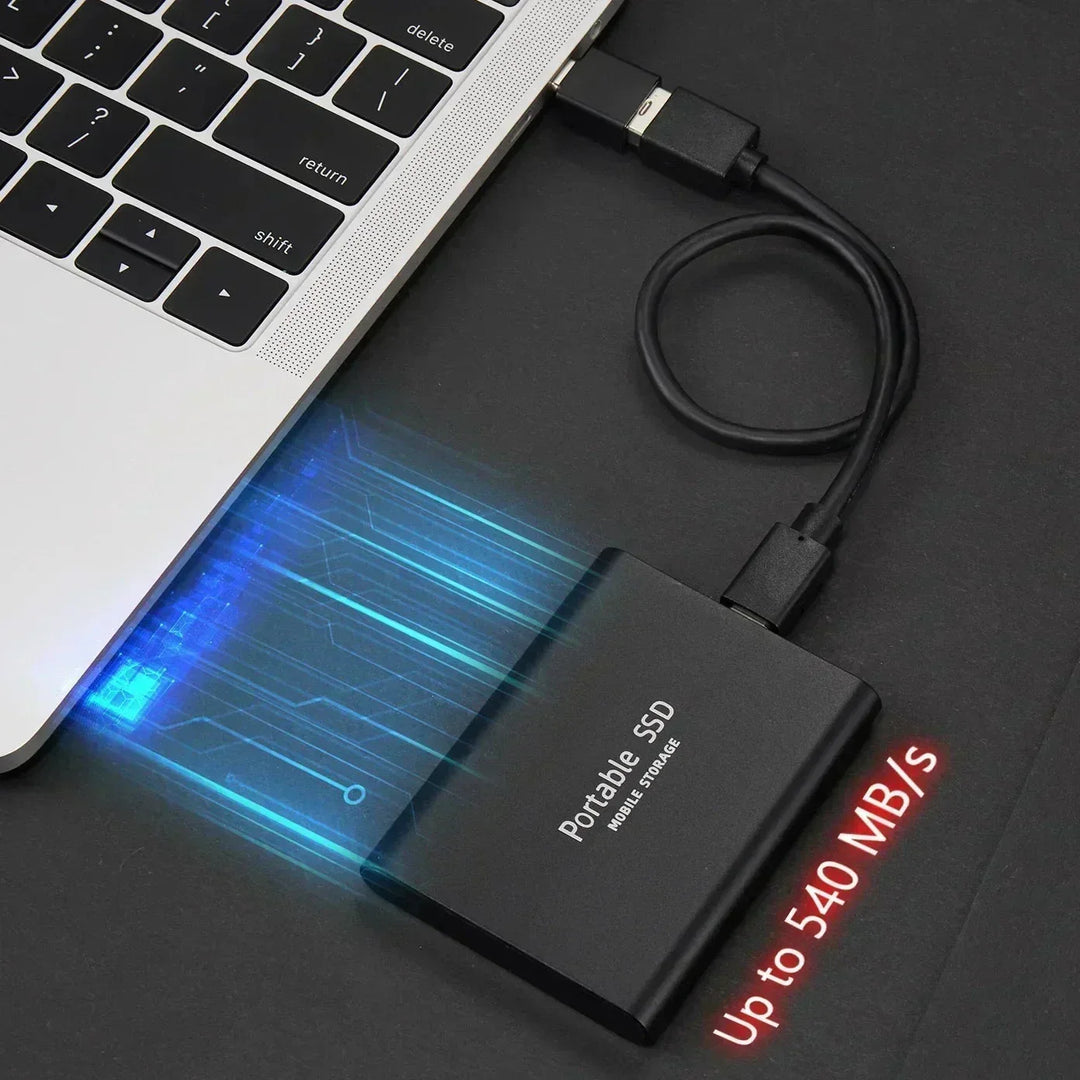 SSD externe, stockage rapide, portable, haute vitesse, transfert données, PC, ordinateur.