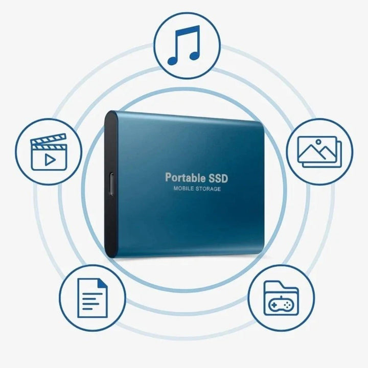 SSD externe ultra-rapide, 1-16 To. Stockage portable, design élégant et compact. Transfert de données rapide via USB 3.1.