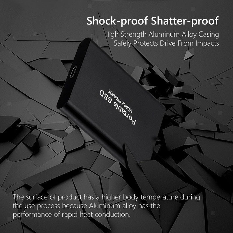 SSD portable ultra-rapide. Stockage compact et fiable.  Haute vitesse de transfert.
