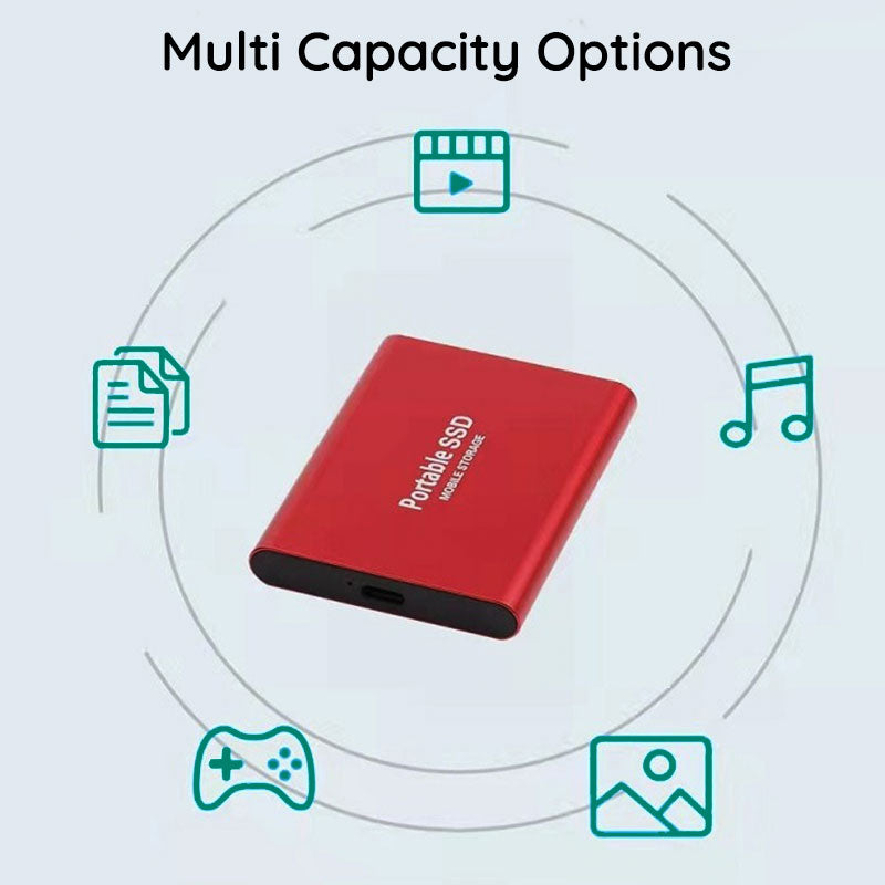 SSD portable ultra-rapide. Stockage compact et fiable.  Haute vitesse de transfert.