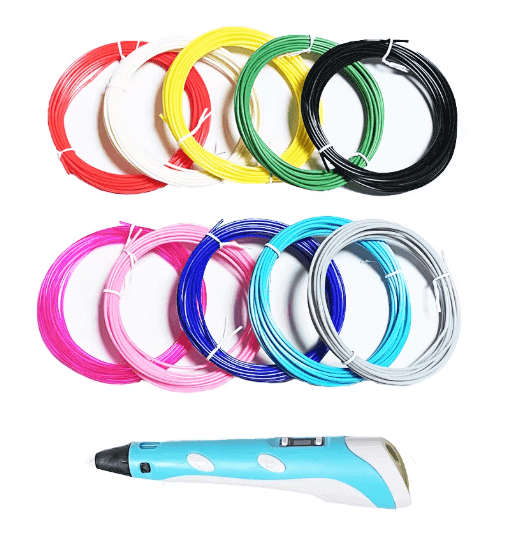 Stylo 3D PRO vibrant, 10 couleurs, idéal pour créations artistiques 3D précises. Libérez votre créativité avec cet outil inno