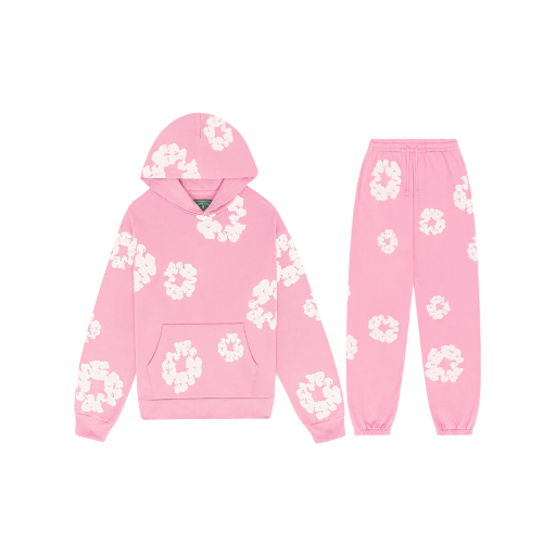 Tenue complète survêtement floral unisexe, style décontracté et imprimé mode pour l'automne.