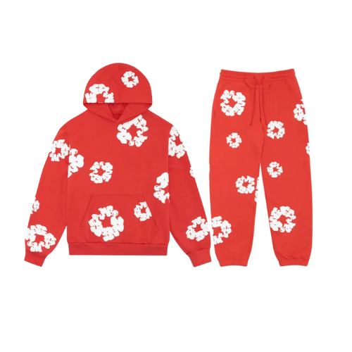 Vêtement automne : Survêtement unisexe floral pour un confort décontracté et tendance.