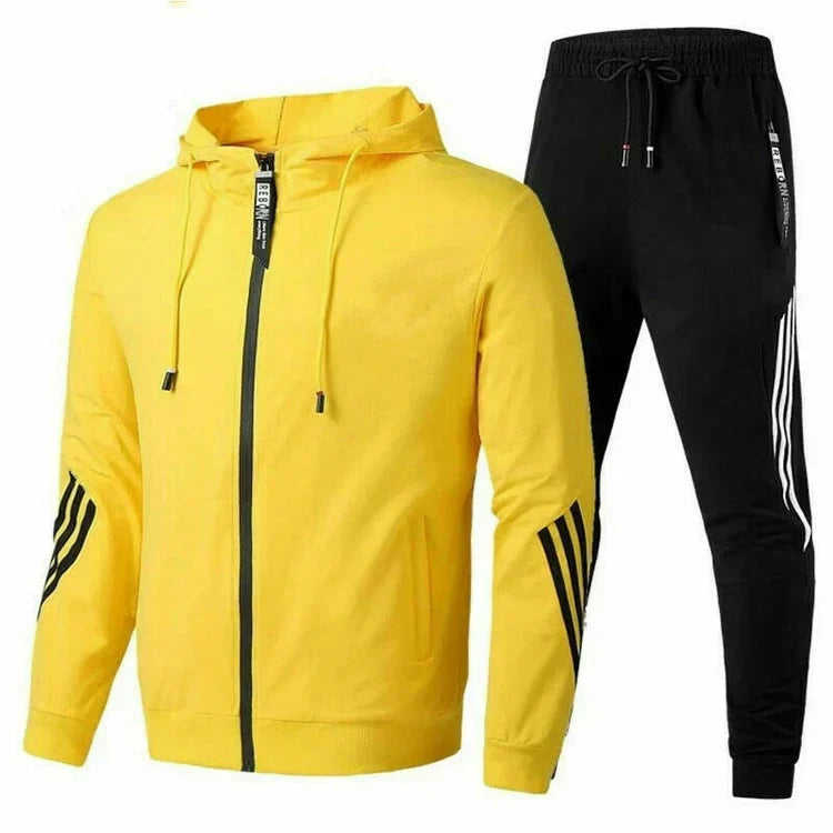 Survêtement à capuche homme, ensemble sport décontracté. Confortable et stylé pour jogging, loisirs et usage quotidien.