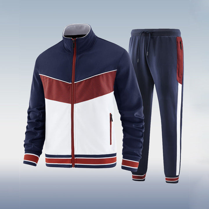 "Survêtement homme blanc moderne et élégant, idéal pour sport ou détente, alliant confort et style tendance avec coupe épurée