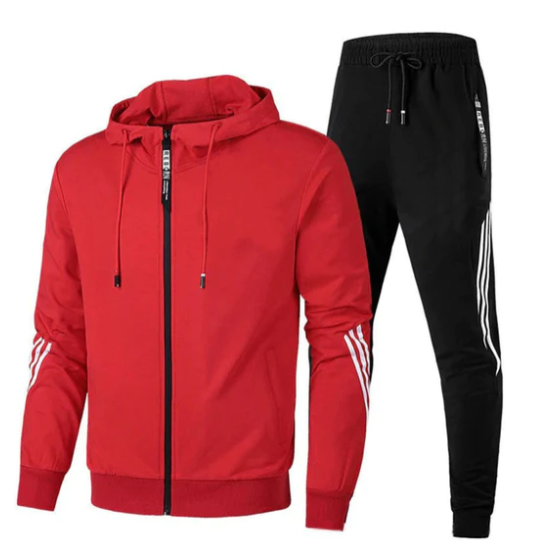 Survêtement homme élégant, bleu marine, confortable, pour sport ou détente avec poches pratiques, design moderne et épuré.