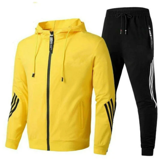 Survêtement homme élégant, bleu marine, confortable, pour sport ou détente avec poches pratiques, design moderne et épuré.
