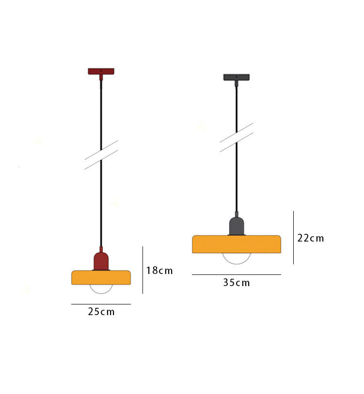 "Suspension Bauhaus moderne, verre coloré, ajustable, style vitrail, couleurs blanc, orange, vert, pour extérieur élégant."