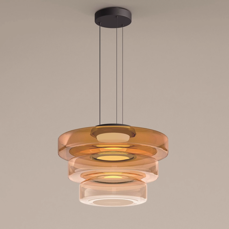 Suspension design Bauhaus, lampe verre élégante. Éclairage intérieur, hauteur réglable.